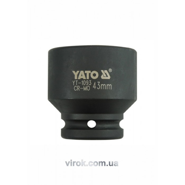 Головка торцева ударна 6-гранна YATO : квадрат 3/4", М= 43 мм, L= 57 мм [4/16]