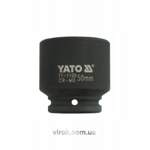 Головка торцева ударна 6-гранна YATO : квадрат 3/4", М= 50 мм, L= 72 мм [3/12]