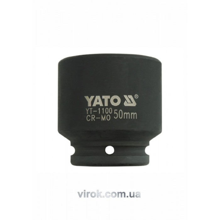Головка торцева ударна 6-гранна YATO : квадрат 3/4", М= 50 мм, L= 72 мм [3/12]