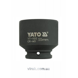 Головка торцева ударна 6-гранна YATO : квадрат 3/4", М= 55 мм, L= 74 мм [2/8]