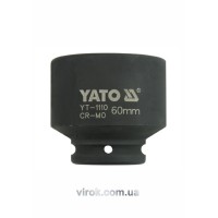 Головка торцева ударна 6-гранна YATO : квадрат 3/4", М= 60 мм, L= 74 мм [2/8]