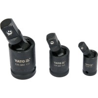 Подовжувачі карданні ударні YATO : квадрати- 1/2", 3/8", 1/4", 3 шт [10/60]