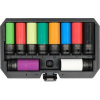 Головки торцеві ударні YATO: квадрат- 1/2", М15-24 мм, l= 87 мм, Cr-Mo. для литих дисків. 10 Од. [5]