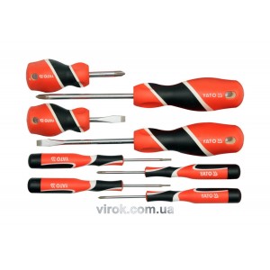 Набір викруток YATO : ( SL(4), PH(4) ). 8 Шт. [6/24]