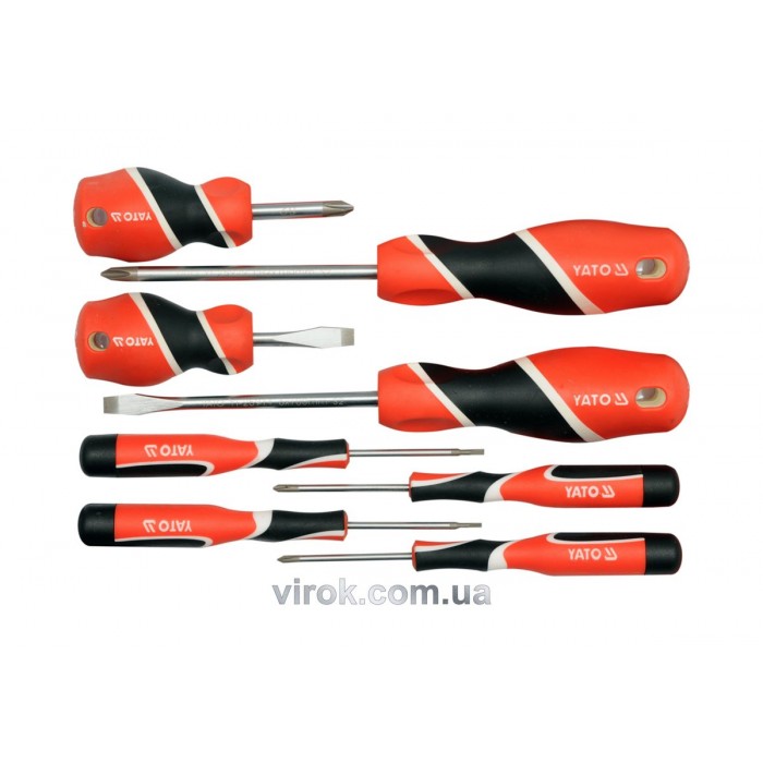 Набір викруток YATO : ( SL(4), PH(4) ). 8 Шт. [6/24]