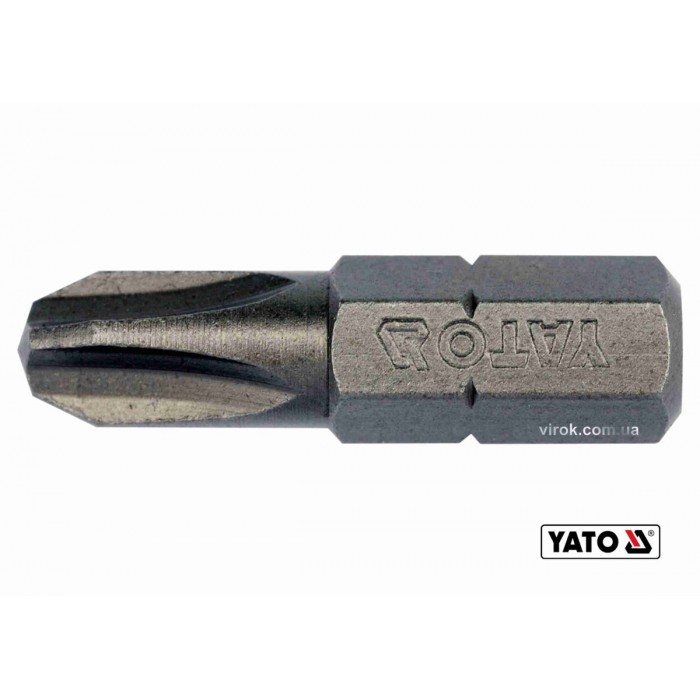 Насадка викруткова YATO : "Philips" PH3 х 25 мм. HEX 1/4". 10 (Уп/Шт.) [20/100]
