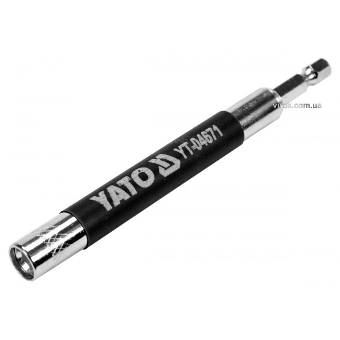Тримач насадок викруткових YATO : HEX - 1/4", L= 120 мм. магнітний [100]