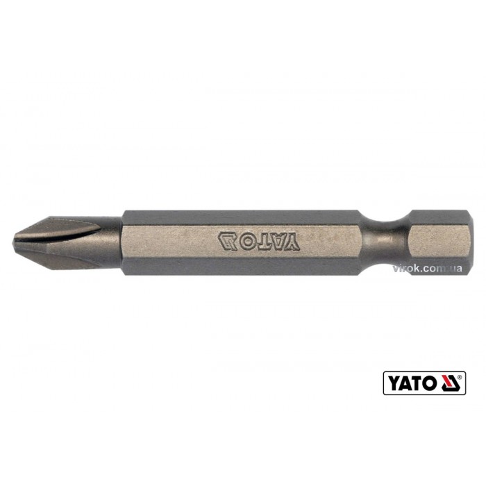 Насадка викруткова YATO : "Philips" PH2 x 50 мм. HEX 1/4". 10 (Уп/Шт.) [20/100]