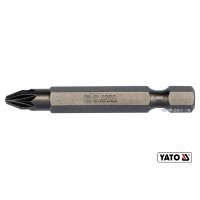 Насадка викруткова YATO : "Pozidriv" PZ2 x 50 мм. HEX 1/4". 10 (Уп/Шт.) [20/100]
