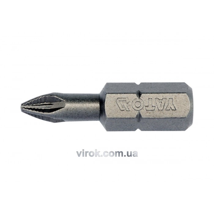 Насадка викруткова YATO : "Pozidriv" РZ1 x 25 мм. HEX 1/4". 10 (Уп/Шт.) [25/200]