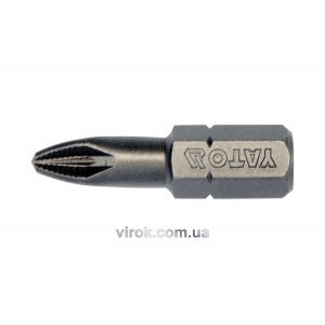 Насадка викруткова YATO : "Pozidriv" РZ2 x 25 мм. HEX 1/4". 10 (Уп/Шт.) [25/200]