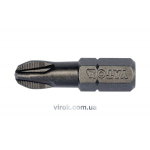 Насадка викруткова YATO : "Pozidriv" РZ3 x 25 мм. HEX 1/4". 10 (Уп/Шт.) [25/200]