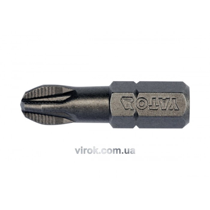 Насадка викруткова YATO : "Pozidriv" РZ3 x 25 мм. HEX 1/4". 10 (Уп/Шт.) [25/200]
