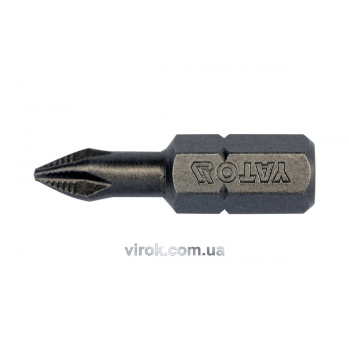 Насадка викруткова YATO : "Philips" PН1 x 25 мм. HEX 1/4". 10 (Уп/Шт.) [25/200]