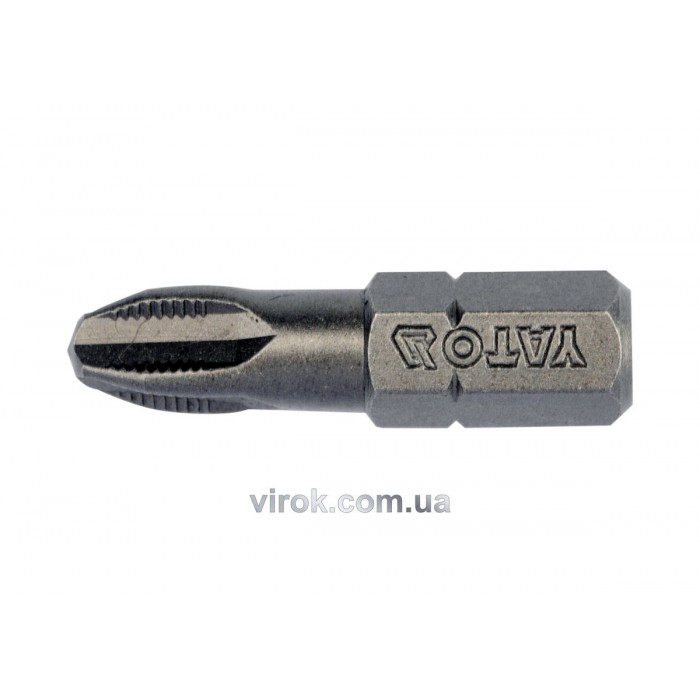 Насадка викруткова YATO : "Philips" PН3 x 25 мм. HEX 1/4". 10 (Уп/Шт.) [25/200]