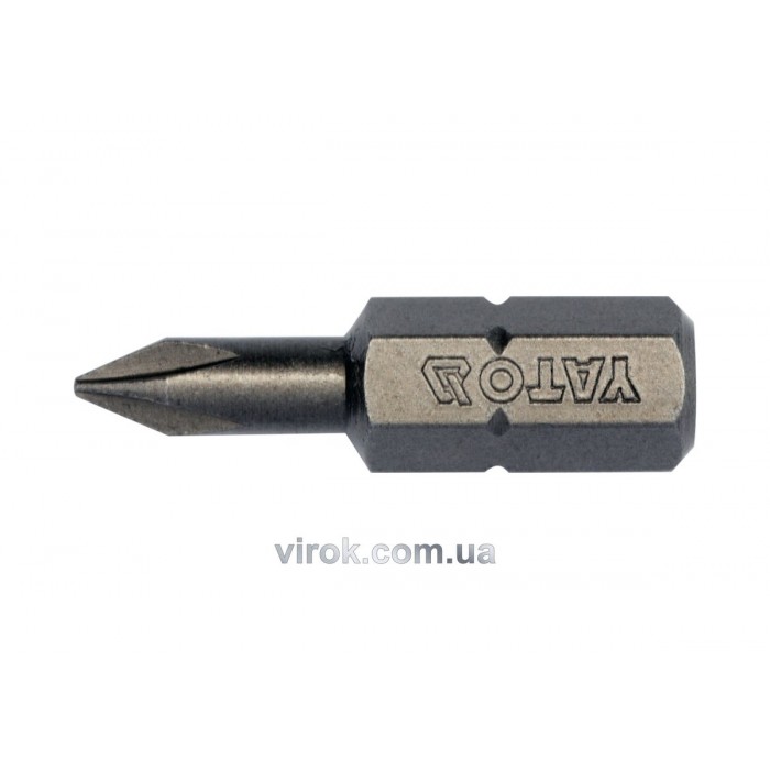 Насадка викруткова YATO : "Philips" РH0 х 25 мм. HEX 1/4". 10 (Уп/Шт.) [20/100]