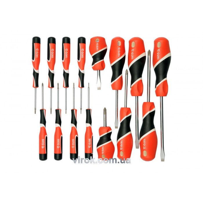 Набір викруток YATO : SL, PH, TORX. 15 шт. [6/24]