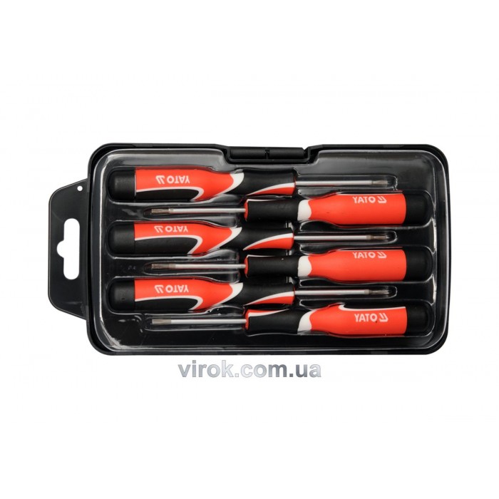 Набір викруток прецизійних YATO : "TORX" T5- Т10, L= 50 мм. 6 шт. [6/36]