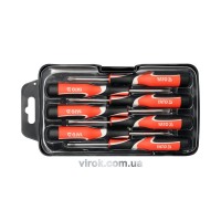 Набір викруток прецизійних YATO : SL2-3 мм, PH(2), "TORX"(3), L= 50 мм. 7 шт. [6/36]