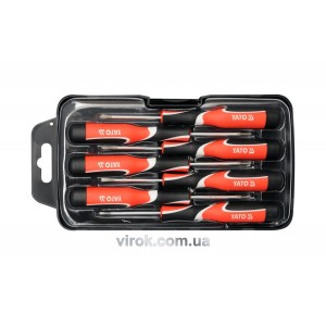 Набір викруток прецизійних YATO : SL2-3 мм, PH(2), "TORX"(3), L= 50 мм. 7 шт. [6/36]