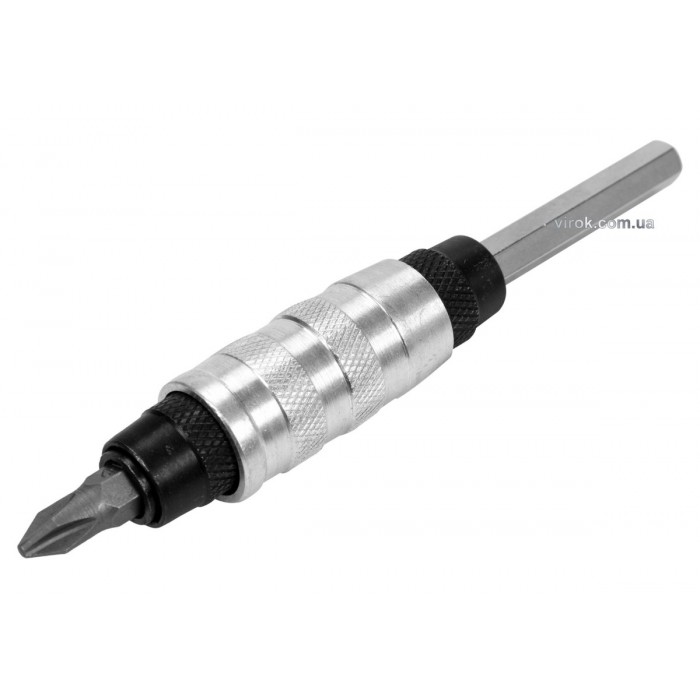 Тримач-адаптер магнітний рухомий YATO : HEX - 1/4", L= 100 мм, під кутом 15°, CrV(DW)