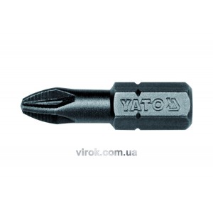Насадка викруткова YATO : "Pozidriv" PZ2 x 25 мм. HEX 1/4". 50 (Уп/Шт.) [20/40]