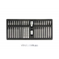 Набір насадок викруткових YATO : "RIBE","TORXT-T", адаптери (1/2",3/8"). металевий кейс] 42 шт. [10]