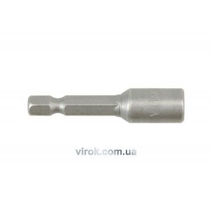 Насадка торцева магнітна 6-гранна YATO : HEX M6 x 48 мм, HEX Ø= 1/4" [Блістер] [100]