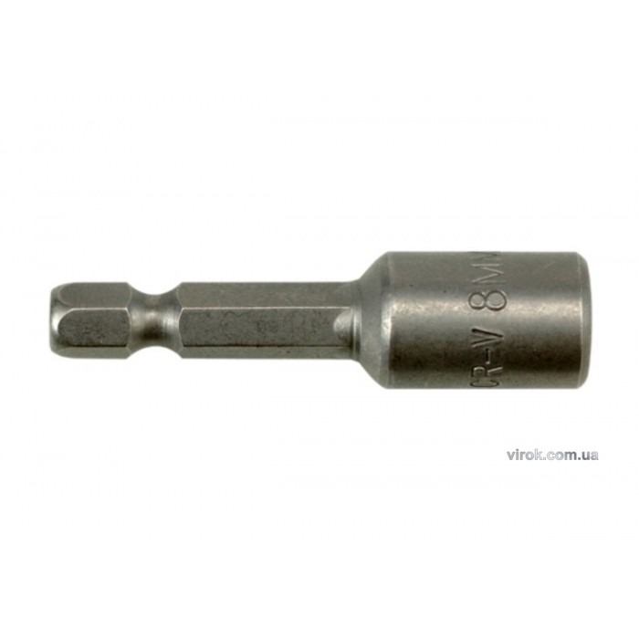 Насадка торцева магнітна 6-гранна YATO : HEX M8 x 48 мм, HEX Ø= 1/4" [Блістер][100/200]