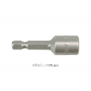 Насадка торцева магнітна 6-гранна YATO : HEX М10 x 48 мм. HEX Ø= 1/4" [200/600]