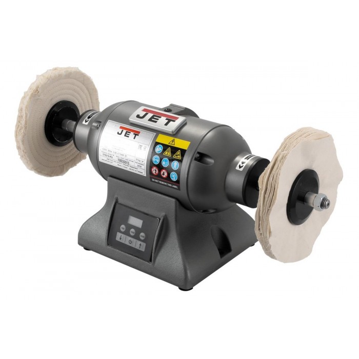 Полірувальний верстат професійний JET IBG-8VSB : 230В 1,1(0,75)кВт, диски Ø200х25х16мм 0-3600 об/хв.