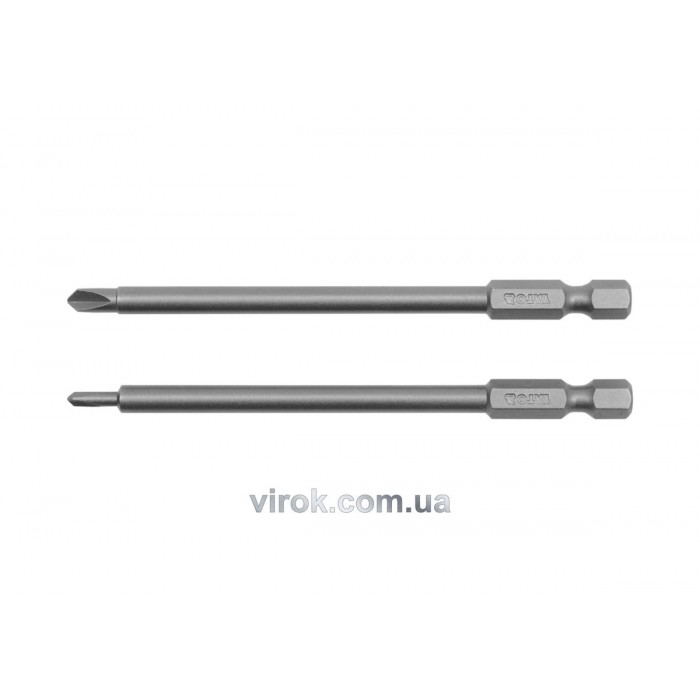 Набір насадок викруткових YATO : "TRI-WING" #0-#1, квадрат 1/4", L= 100 мм. 2 шт. [25/100]