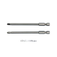 Набір насадок викруткових YATO : "TRI-WING" #1-#3, квадрат 1/4", L= 100 мм. 2 шт. [25/100]