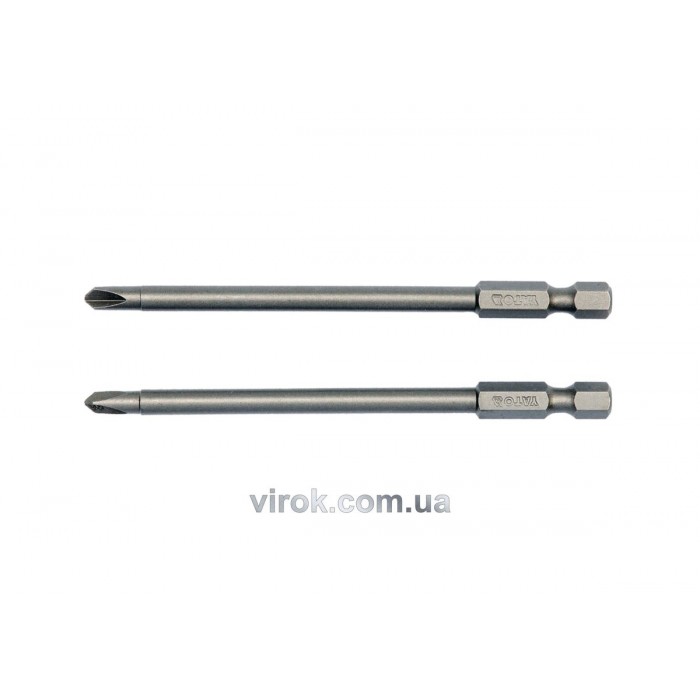 Набір насадок викруткових YATO : "TRI-WING" #1-#3, квадрат 1/4", L= 100 мм. 2 шт. [25/100]