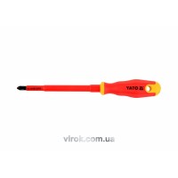 Викрутка хрестова діелектрична ізольована YATO : PH3 x 150 мм. VDE до 1000V [12/120]