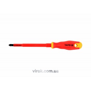 Викрутка хрестова діелектрична ізольована YATO : PH3 x 150 мм. VDE до 1000V [12/120]