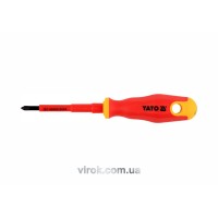 Викрутка хрестова діелектрична ізольована YATO : PZ1 х 80 мм. VDE до 1000V [12/120]
