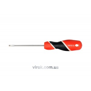 Викрутка плоска YATO : шліц SL3 х 100 мм [12/96/384]