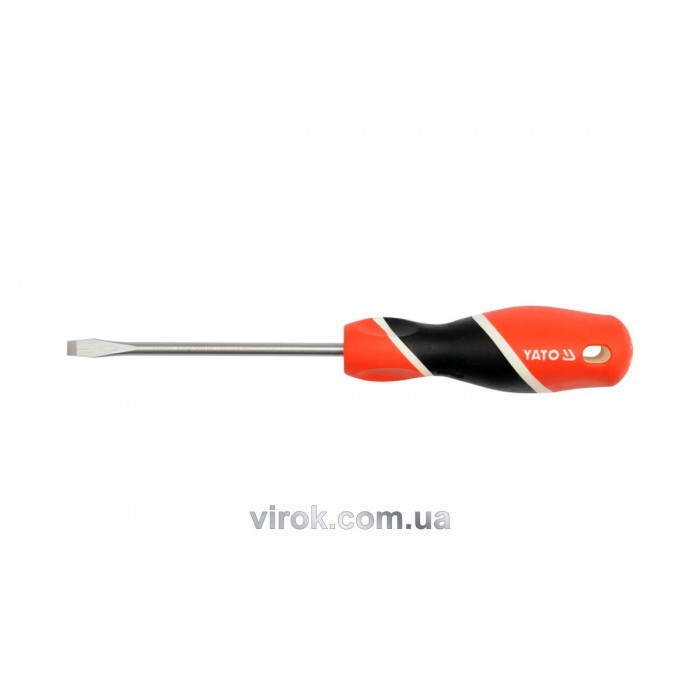 Викрутка плоска YATO : шліц SL5 х 100 мм [12/60/240]
