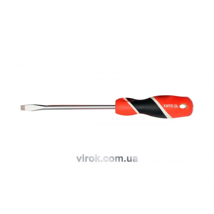 Викрутка плоска YATO : шліц SL6 х 200 мм [12/36/144]