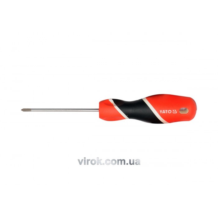 Викрутка хрестова YATO : "Philips" PH1 x 75 мм [12/60/240]