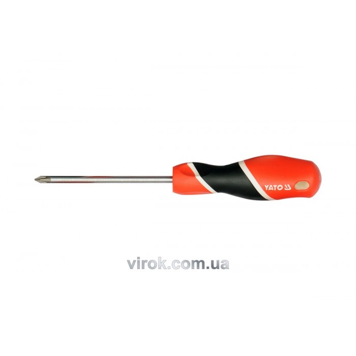 Викрутка хрестова YATO : "Philips" PH1 х 200 мм [12/36/144]