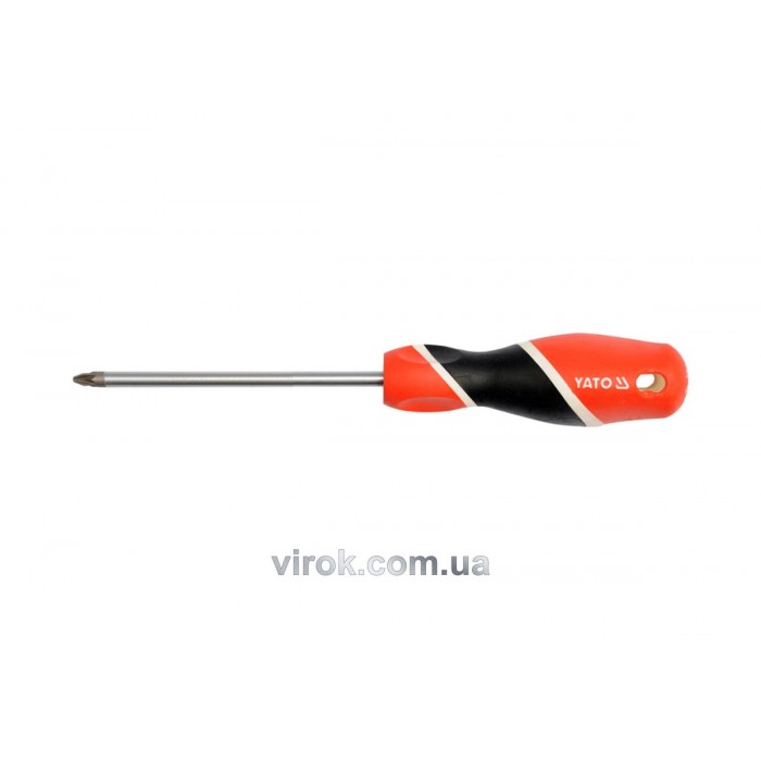 Викрутка хрестова YATO : "Pozidriv" PZ2 х 100 мм [12/36/144]