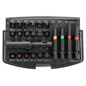 Набір насадок викруткових ударних YATO з тримачем : 1/4", 23 шт. [20]