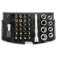 Набір насадок викруткових 1/4" і торц. головок з квадр.- 1/4" YATO з тримачем і подовж, 34 шт. [20]