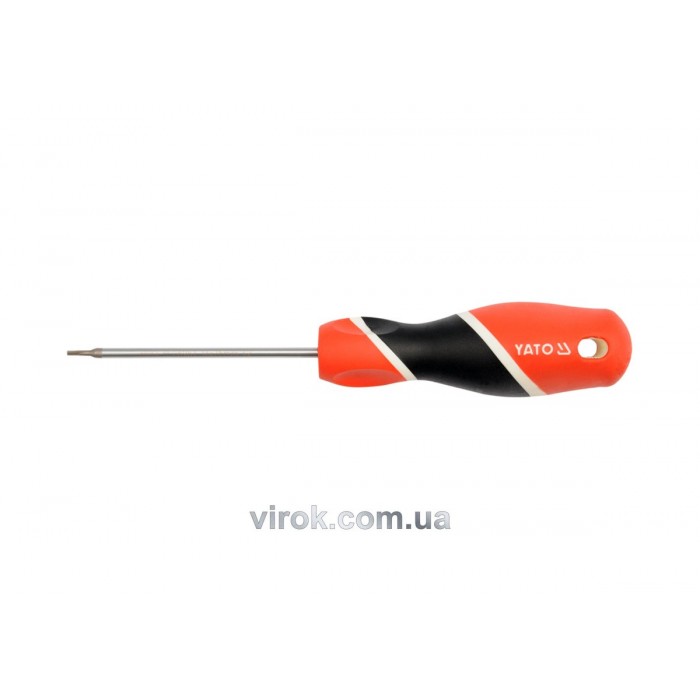 Викрутка зіркова прецизійна YATO : "TORX" T6 х 75 мм [12/96/384]