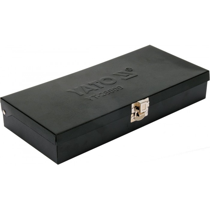 Викрутка реверсивна ударна  YATO L= 168 мм, з викрутковими насадками і головками, 32 елем. в футлярі