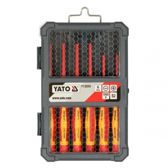 Набір викруток прецизійних діелектричних ізольованих YATO: до 1000 V, 6 шт. [6/48]