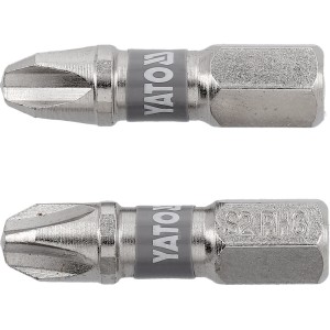 Насадка викруткова YATO PH3 х 25мм. HEX 1/4", покрита нікелем, 2шт.[10]
