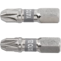 Насадка викруткова YATO PZ3 х 25мм. HEX 1/4", покрита нікелем, 2шт.[10]